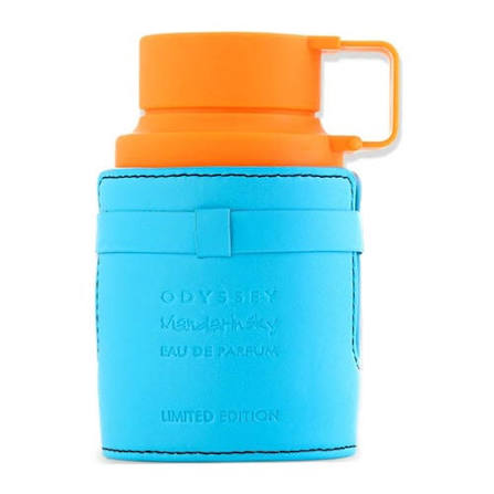 Armaf Odyssey Mandarin Sky Limited Edition EDP frasco azul y naranja